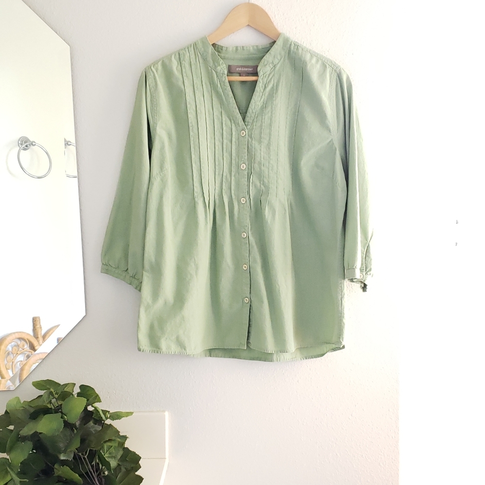 Croft & Barrow Green Button Down Shirt